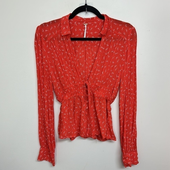 Free People Collette Floral Blouse Small - Picture 4 of 7